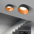 Holzoberfläche runde moderne LED -Deckenlampe montiert